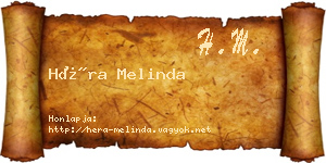 Héra Melinda névjegykártya
